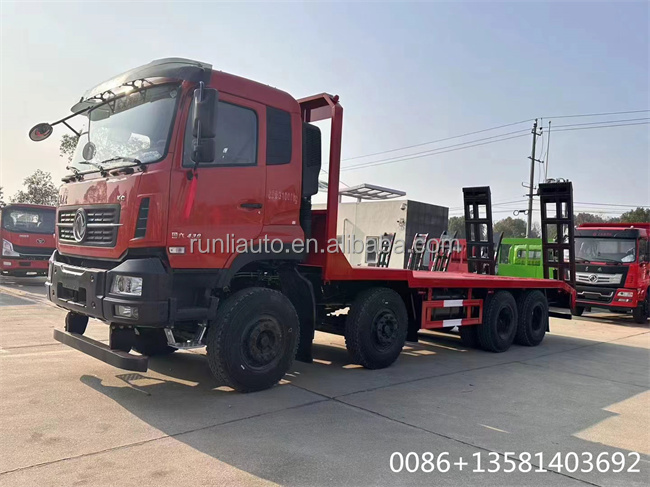 Dongfeng Vehicle Mounted Flat Bed Truck 20 Ton 8x4 Tow Truck Automatic Transmission Type