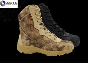 China Microfiber Leather Military Tactical Shoes Footwear Zipper 8 Inches High wholesale