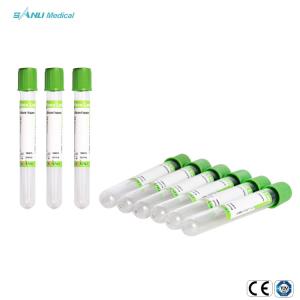 China Glass Lithium Heparin 2ml Green Tube For Blood Draw wholesale