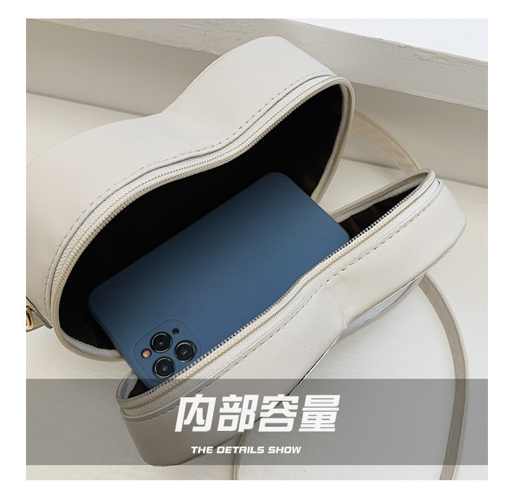 Women Heart Shape Small Leather Crossbody Bag With Shoulder Strap