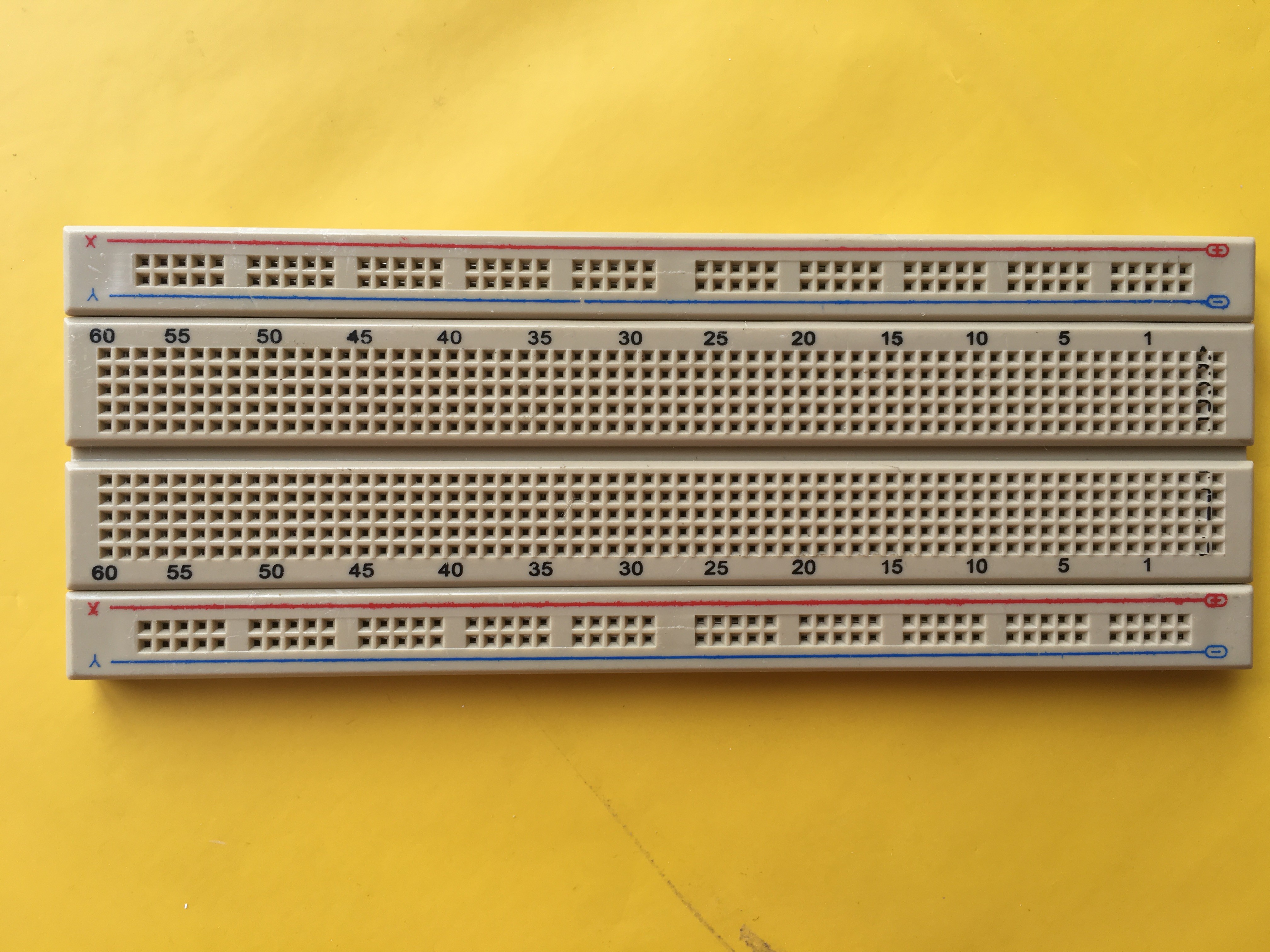 Light Brown Electronic Breadboard Circuits For Beginners 2.54mm Pitch