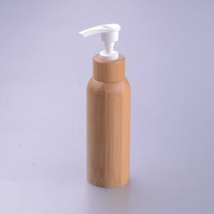 China Empty Lotion Pump Bamboo Cosmetic Containers Lotion Bottles Inner Plastic 120ml wholesale