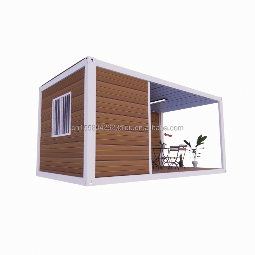 20ft Prefabricated Wooden House Steel Frame Tiny Home for Forest Residential Container Mobile Prefabricated Houses Sale