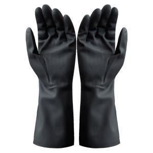 China 22 Mil Neoprene Chemical Gloves Flock Lined 13 Inches Neoprene Rubber Hand Gloves wholesale