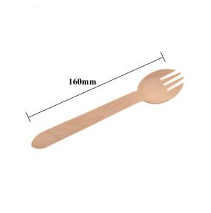 China Recyclable Wooden Disposable Cutlery Set Eco Friendly Utensils 160mm wholesale