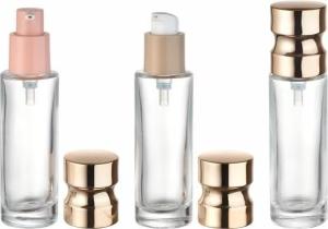 China Transparent Cosmetic Pump Bottle 30ml With Screw Cap wholesale