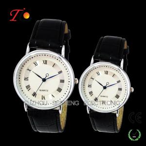 China Classical Stylish Leather Strap Quartz Wrist Watches for Lovers/Couple wholesale