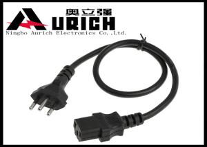 China Brazil 3 Pin Printer Power Cable 15A 250V , Computer Monitor Power Cable wholesale