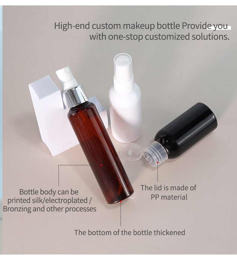 50ml 60ml Frosted PET Bottles White Serum Dropper Bottle For Packaging