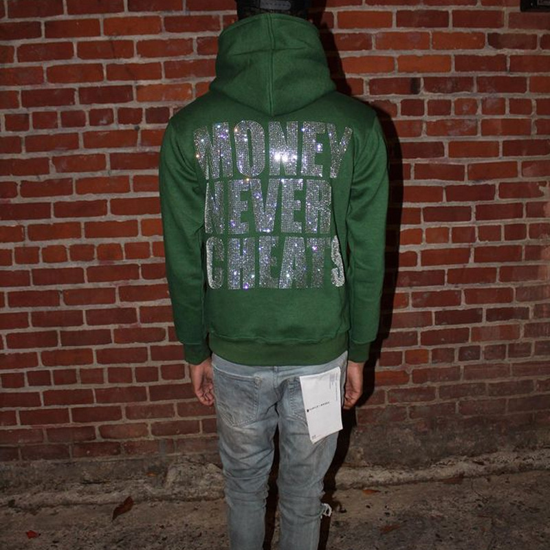 800 Grams Fabric Weight Hoodies Custom Oversized Polyester Cotton Bling String Hoodie