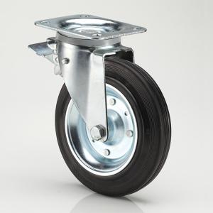 China Garbage Container Rubber Caster Wheels 150mm wholesale