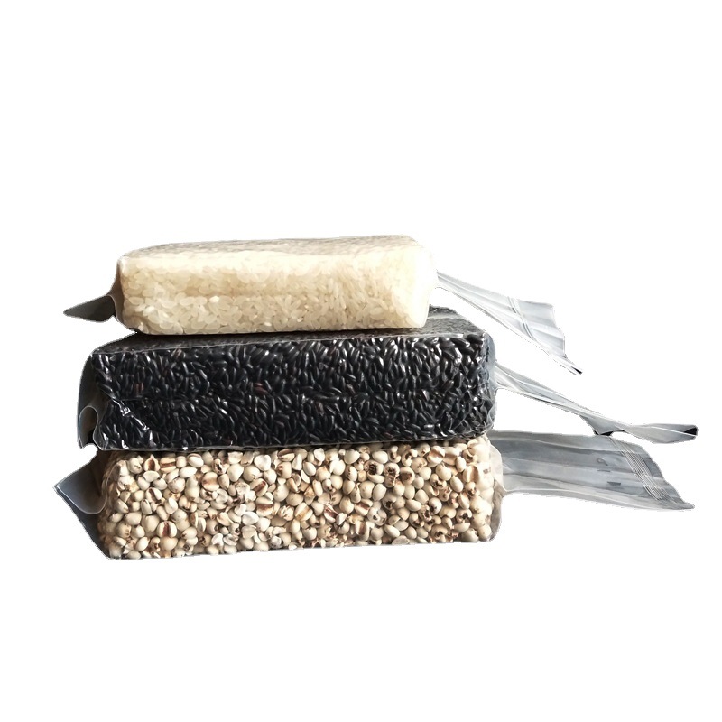 Customized Transparent Vacuum Bag With Miscellany Grain Print Recyclable Offset Surface For Food Industrial Use