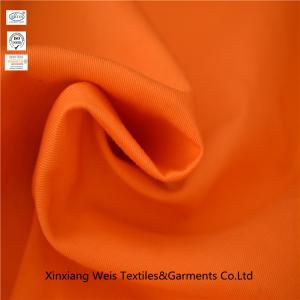 China Orange 100% Cotton Fr 260gsm Static Free Fabric Twill For Garments wholesale