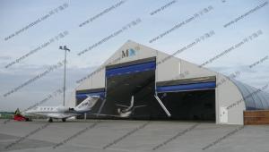 China Outdoor Aircraft Hangar Tent , Temporary Garage Tent High Level Industrial Door Design wholesale