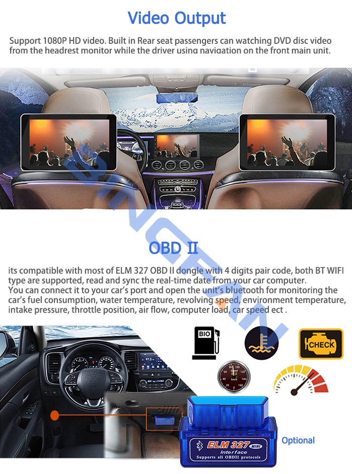 TS18 Android 10.0 System 8 Core 9 Inch 2+32 GB 4+64GB Wireless Navigation & GPS Car DVD Player Car Radio 4G LTE