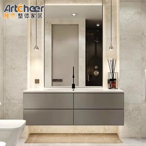 China Modular Contemporary Make Up Luxury Bathroom Vanity Cabinet Combo Euro Style Bathroom Vanity wholesale
