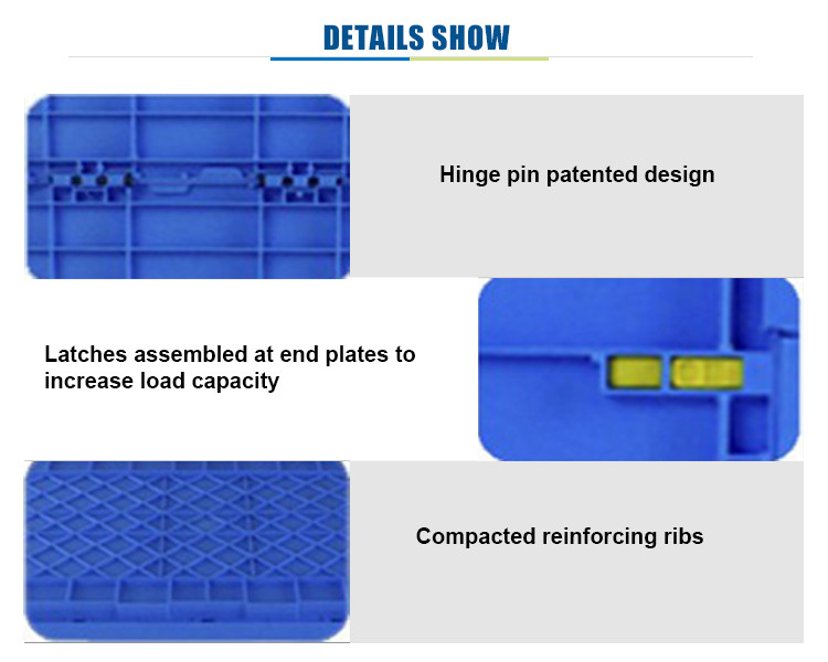 Big blue shipping box attached lid storage container wholesale Plastic Tote