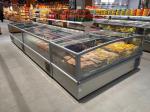 High-Efficiency Direct-Cooling Commercial Island Freezer | Auto-Defrost