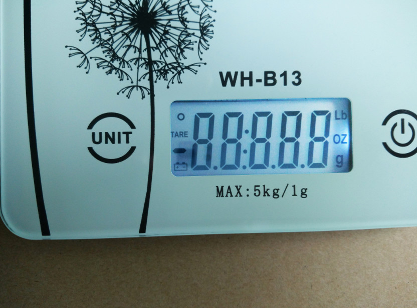 Big LCD Kitchen Electronic Scales , ABS Plastic Digital Scale For Food