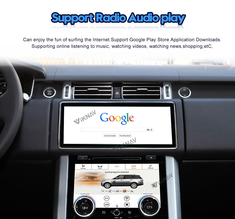 Viknav Car Radio For Range Rover Vogue L405 (2013-2020) 12.3 inch With AC Touching Screen Multimedia Player Navigation