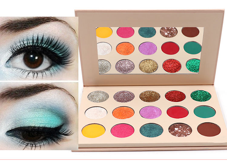 Glitter Eyeshadow Makeup Wholesale Eyeshadow Palette Neutral High Pigment Private Label 15 Colors  Eye Shadow Cosmetics
