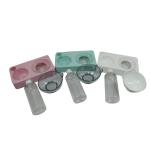 Plastic Cat Food Bowls Dispenser Pet Automatic Double Dog Dish Feeders 8 Cup 6