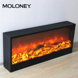 China 32inch Pure Decor Wood Mantel Fireplace Linear Shape Digital Button wholesale