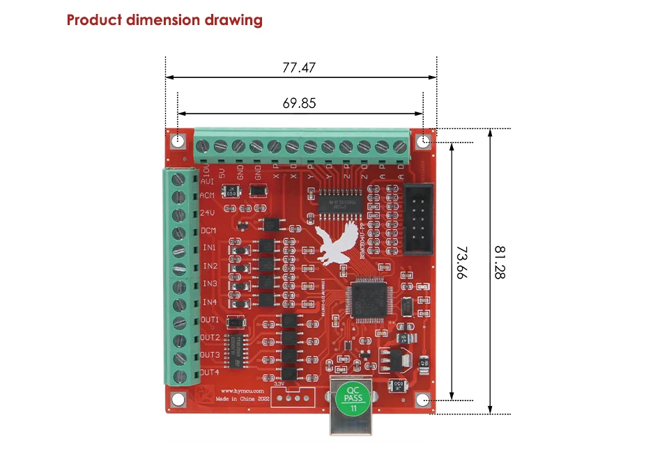 4 Axis USB Interface MACH3 CNC Interface Board Fly Carving Motion Control Card