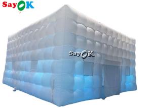 China Outdoor PVC Coated Giant LED Cube Inflatable Air Tent With Blower Custom Size wholesale
