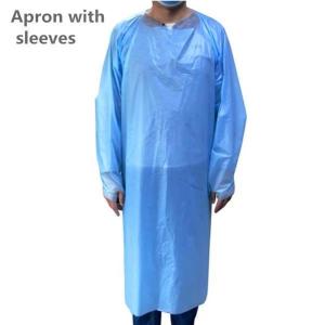 China Anti Virus CPE Gown , Breathable Long Sleeve Disposable Apron wholesale