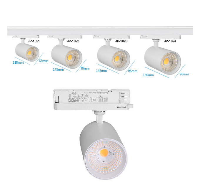 220V-240V Focus COB LED Track Light Anti Glare For Clothing Shop