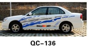 China UV offset printing Waterproof Custom Car Body Sticker QC-136G wholesale