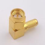 Right Angle Sma Male Crimp Connector RG 58 Gold Plated Customized Size