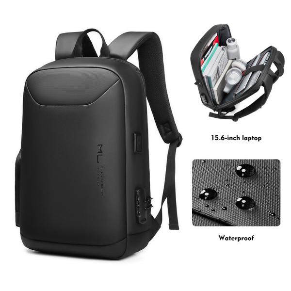 Factory new wholesale business usb men custom logo mochila waterproof school