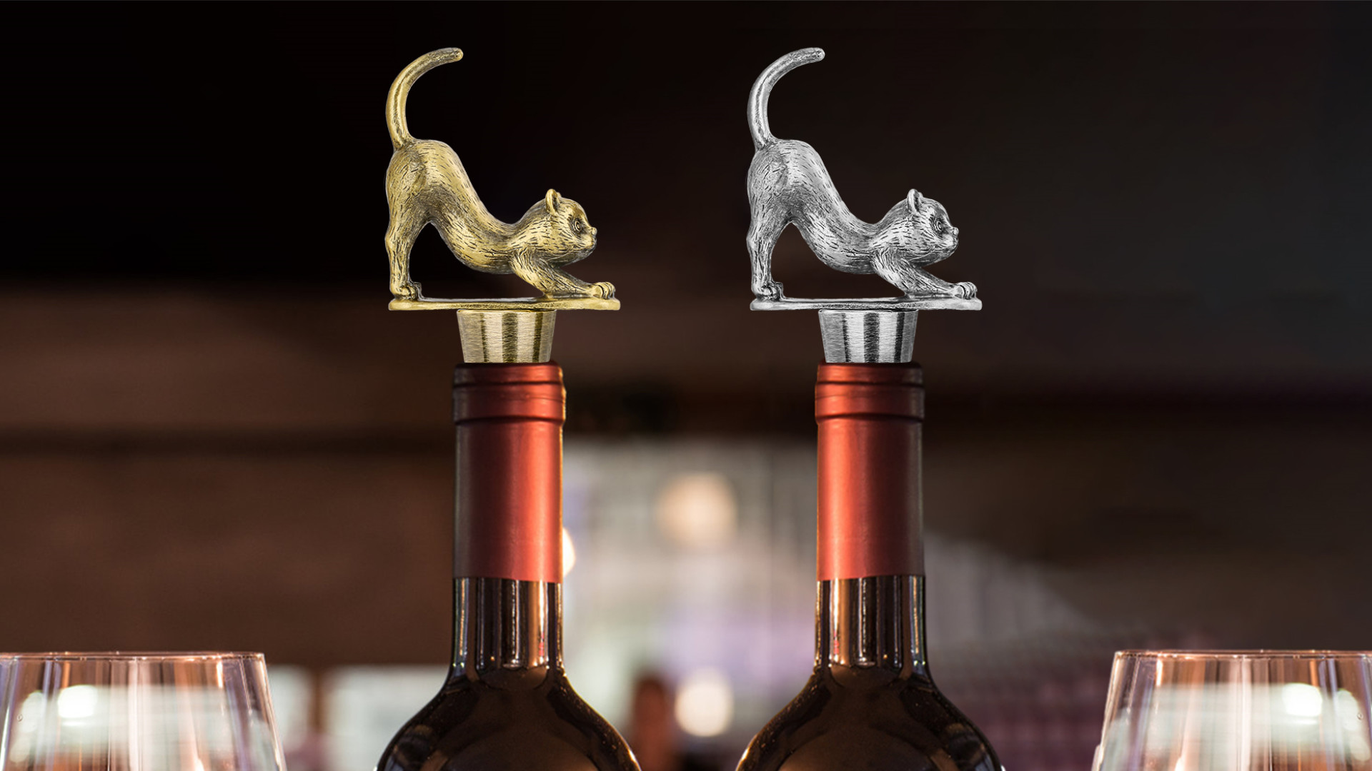 Custom Wine Stopper Animal Dog Cat Metal Bottle Stoppers For Wine Champagne Gifts