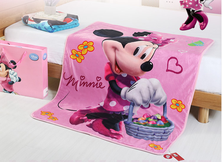 Super Soft Flannel Screen Printed Blanket , Polyester Baby Blanket Cartoon Print