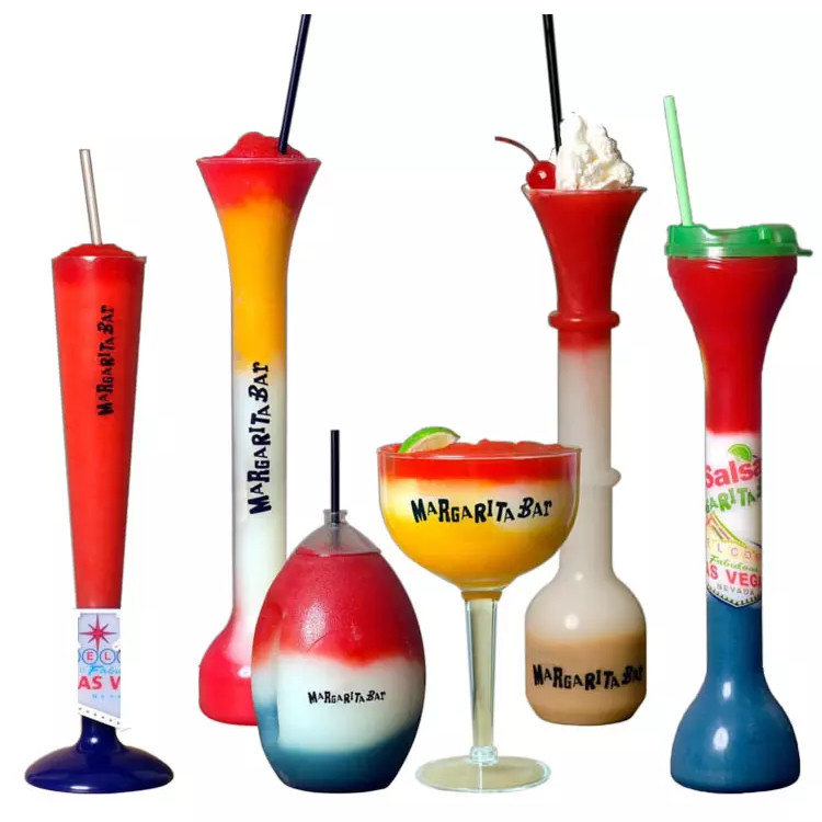 Novelty Long Neck Party Yard Cups Cold Drinking Plastic Slush Cup