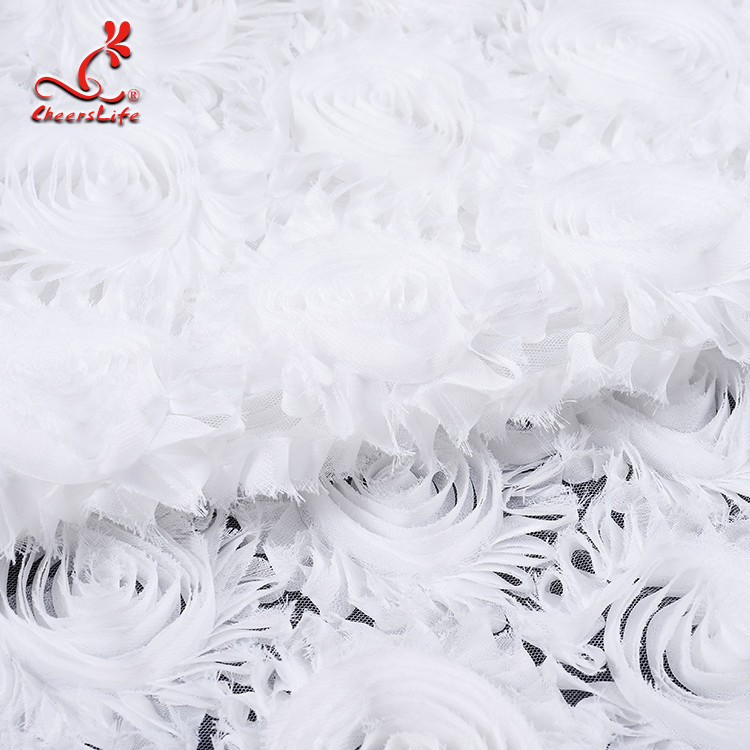 Fashion Dribbling Embroidered Lace Fabric / Lace Netting Fabric