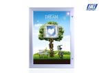 Silver Anodizing Lockable LED Advertising Light Box 42mm Thickness