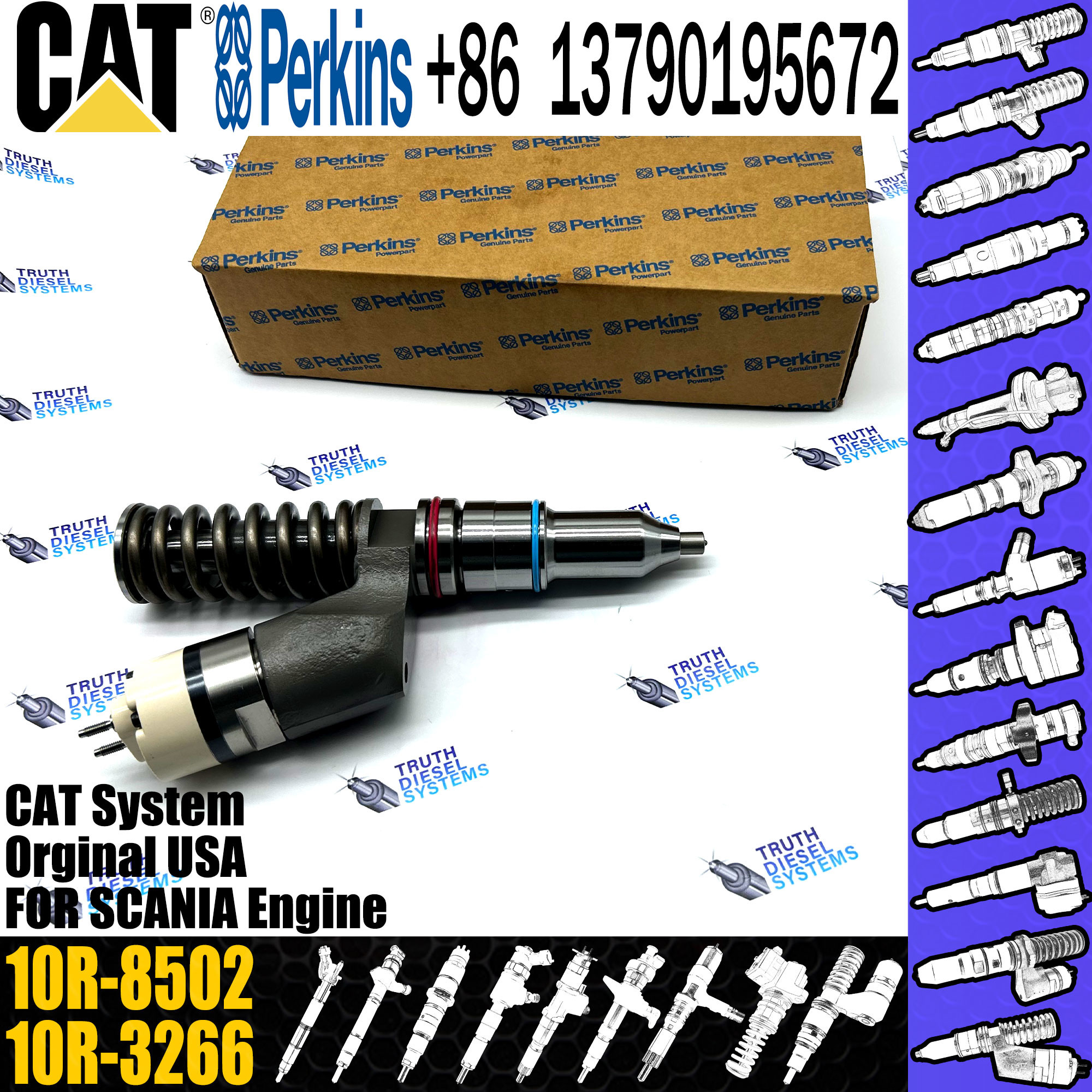 C15 Engine Fuel Injector 10R-7231 10R-8989 10R-2772 10R-7230 10R-8502 For Caterpillar Car