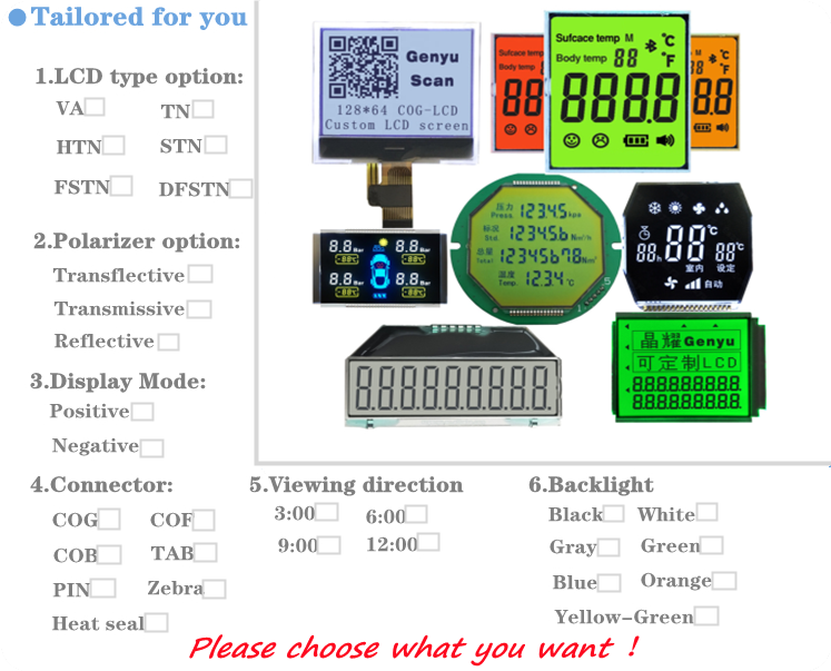 Rohs Graphic Seven Segment Lcd Display Va Dfstn Fstn Stn Lcd Module
