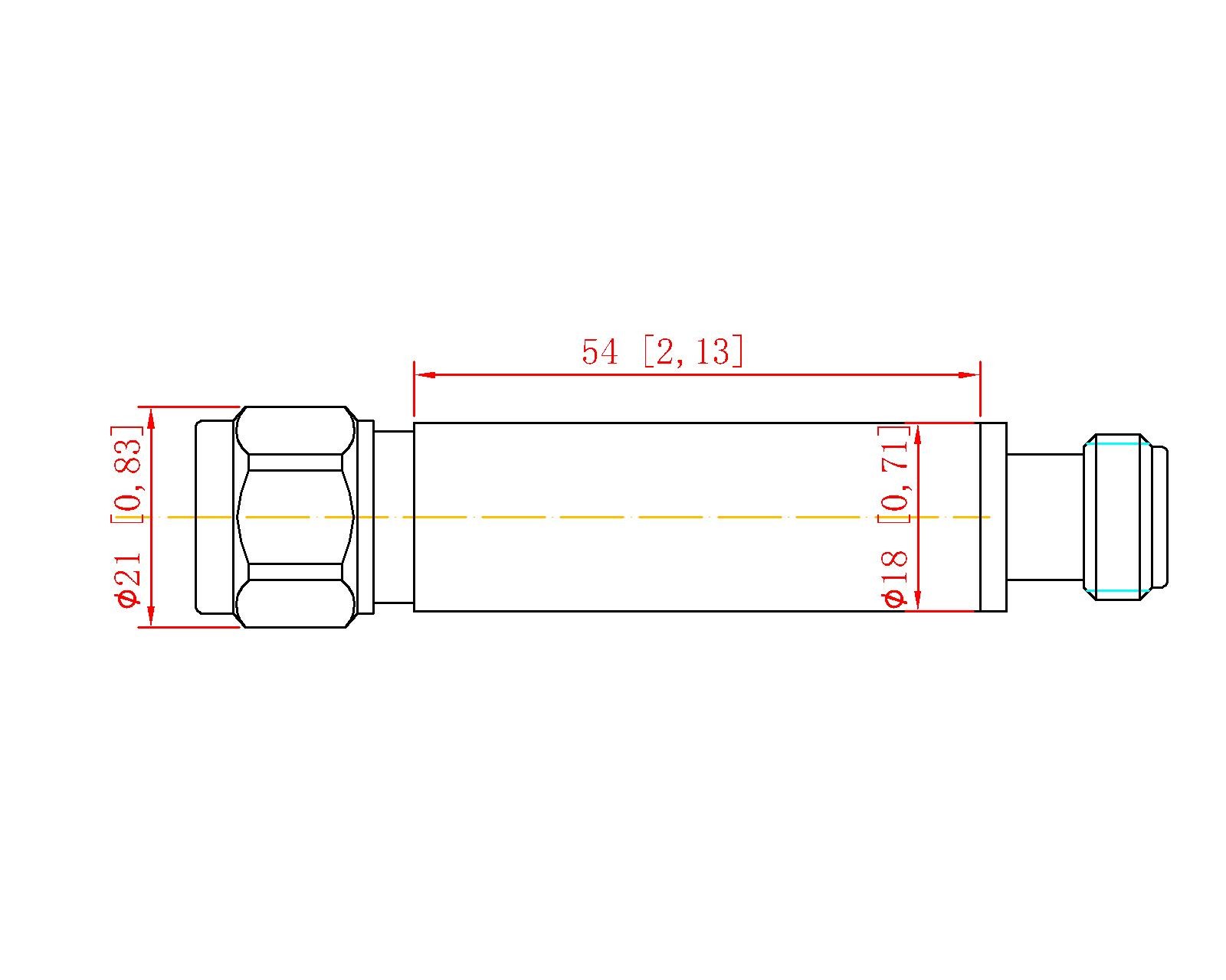 DC-4G 5W N Male-N Female 50~60dB Attenuator In Indoor Settings