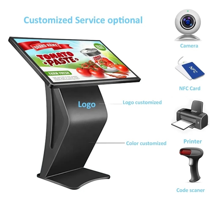 All In One Interactive Self Service Kiosk 21.5 32 43 55 Inch Touch 1920 X 1080