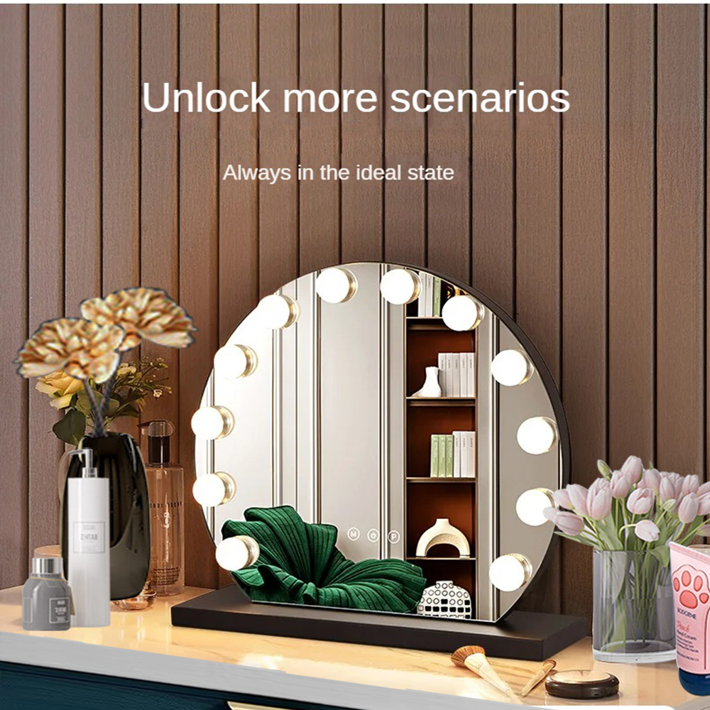 Extra LOGO Yes Custom Chrome LED Light Bulb Hollywood Mirror for Fashionable Vanity