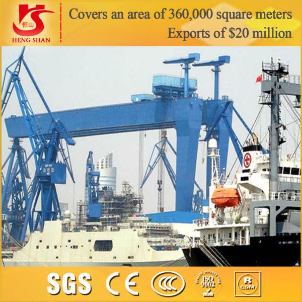 Shipbuilding Gantry Crane near sea, ship to shore crane