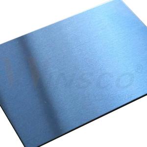 China SS 316 316L 4ftx8ft Inox Satin Plate Hairline 1220mmx2440mm Stainless Steel No.4 Blue Color Sheet wholesale