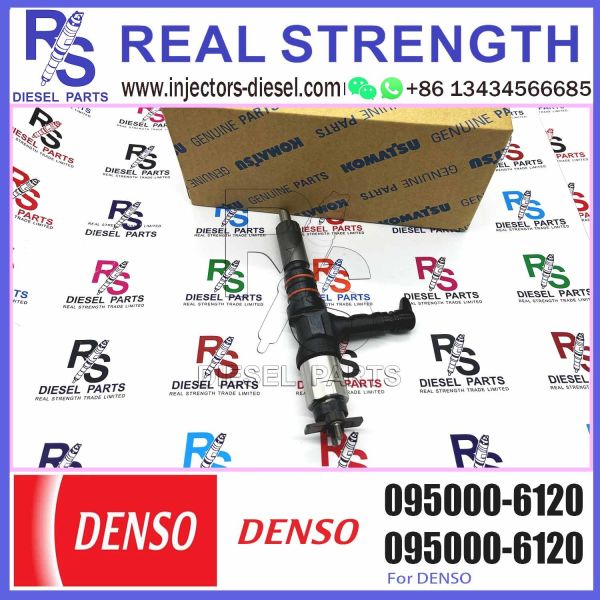 High quality new PC650-8 Diesel Engine 6D140 Common Rail Fuel Injector 095000-6120