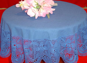 christmas tablecloths cotton and linen, Tablemat, Corcheted Lace Table linen, Tablecloth
