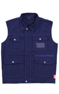 China Outdoor YKK Zip Mens Work Uniforms 245g Work Vest Jacket With Flaps wholesale