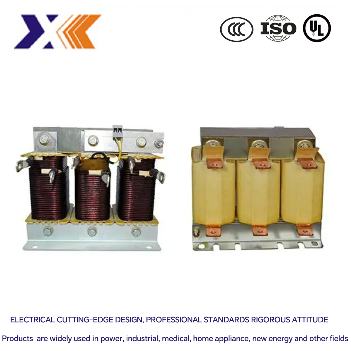 Three Phase Dry Type 60A 450V Aluminium Copper Winding Electric Reactor Capacitors Reactor for UPS